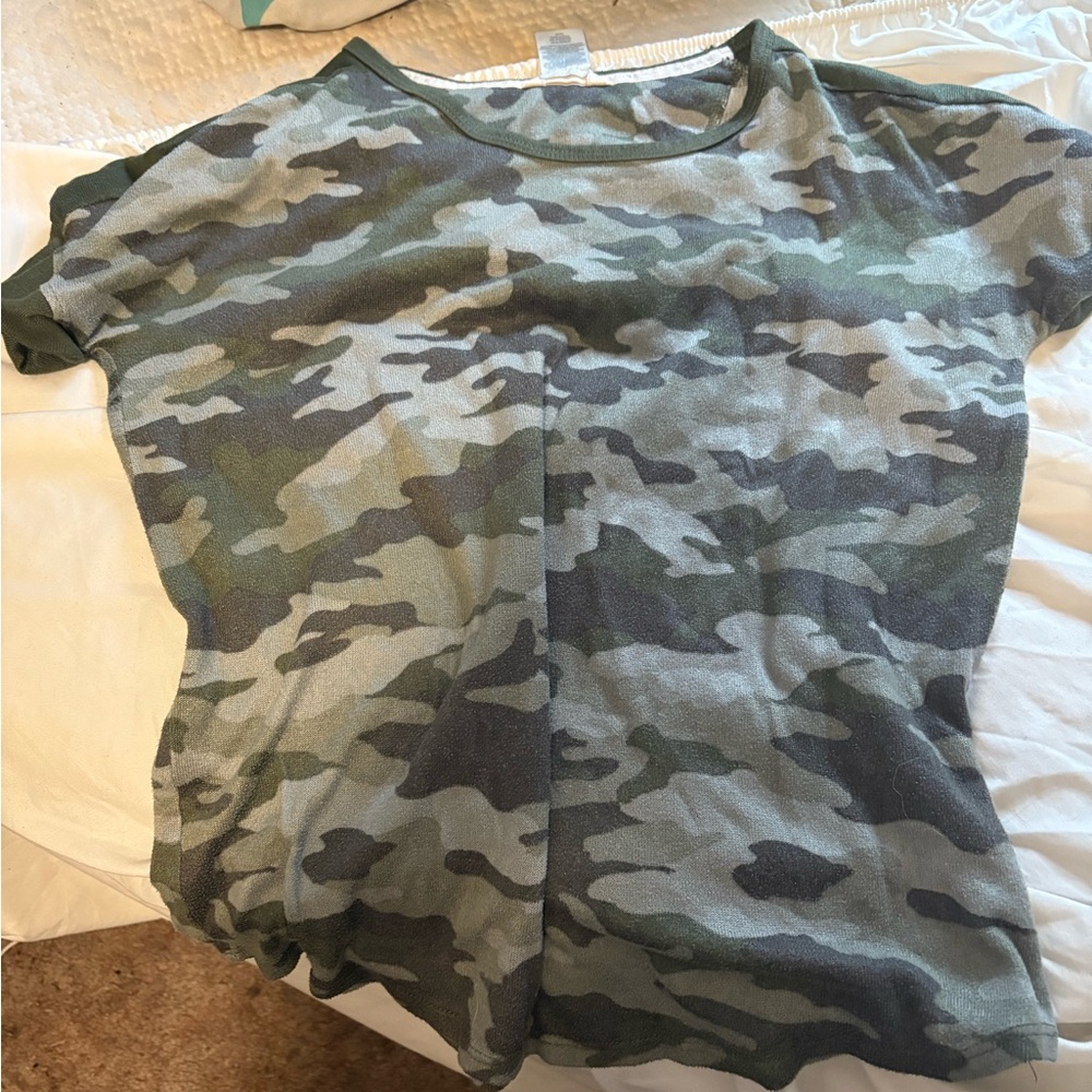 Lucky Brand Kids Camo Tee - Green and Gray